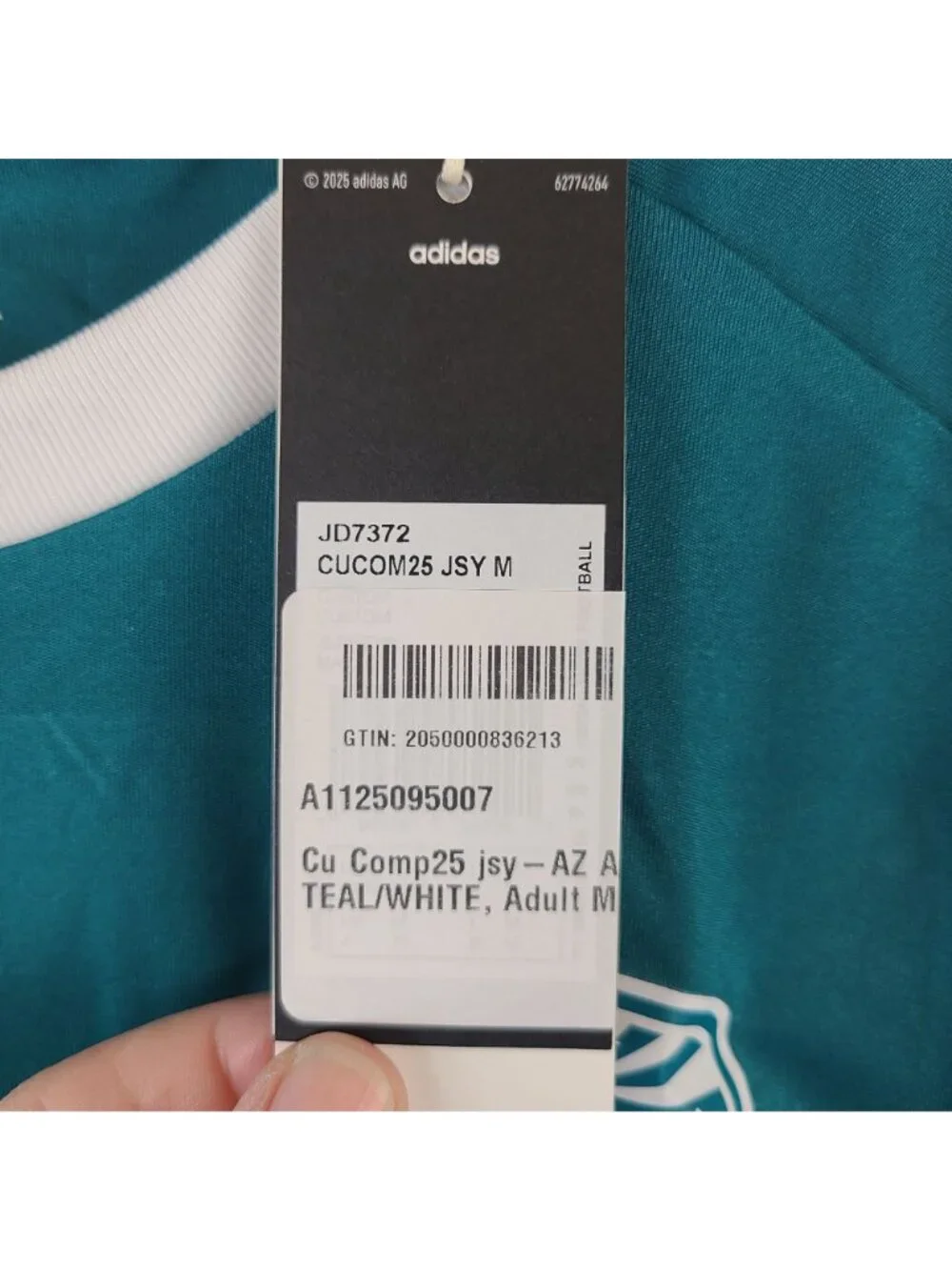NEW Adidas Arizona Arsenal Soccer Jersey & Shorts Set Teal/White Men's Medium